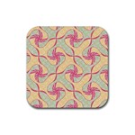 Abstract Pattern Design Scrapbooking Rubber Coaster (Square) Front