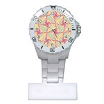 Abstract Pattern Design Scrapbooking Plastic Nurses Watch Front
