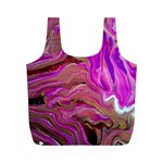 Magenta waves Full Print Recycle Bag (M) Back