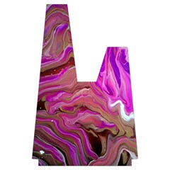 Magenta Waves Japanese Wrist Knot Bag