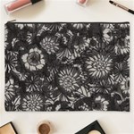 Mid Century Retro Floral 1970s 1960s Pattern 71 Cosmetic Bag (XXXL) Front