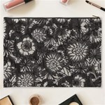 Mid Century Retro Floral 1970s 1960s Pattern 71 Cosmetic Bag (XXXL) Back