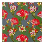 Mid Century Retro Floral 1970s 1960s Pattern 83 Banner and Sign 3  x 3  Front