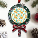 Design Pattern Seamless Tropical Metal X Mas Lollipop with Crystal Ornament Front