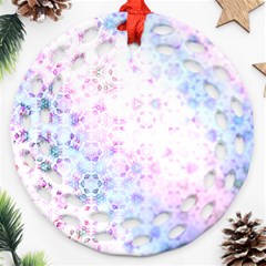 Digital Art Artwork Abstract Pink Purple Ornament (round Filigree)