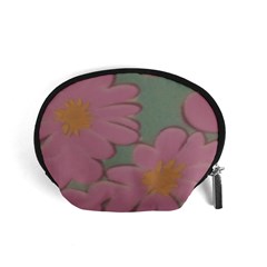 Mid Century Retro Floral 1970s 1960s Pattern 80 Accessory Pouch (small)