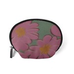Mid Century Retro Floral 1970s 1960s Pattern 80 Accessory Pouch (Small) Back