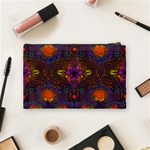 Mid Century Retro Floral 1970s 1960s Pattern 67 Cosmetic Bag (Medium) Back