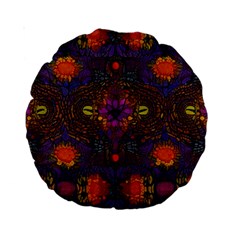 Mid Century Retro Floral 1970s 1960s Pattern 67 Standard 15  Premium Round Cushions