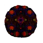 Mid Century Retro Floral 1970s 1960s Pattern 67 Standard 15  Premium Round Cushions Front