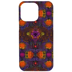 Mid Century Retro Floral 1970s 1960s Pattern 67 Iphone 15 Pro Max Black Uv Print Pc Hardshell Case