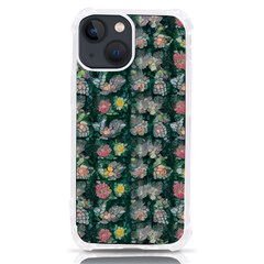 Mid Century Retro Floral 1970s 1960s Pattern 62 Iphone 13 Mini Tpu Uv Print Case
