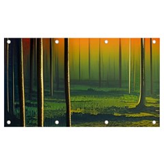Outdoors Night Moon Full Moon Trees Setting Scene Forest Woods Light Moonlight Nature Wilderness Lan Banner And Sign 7  X 4 
