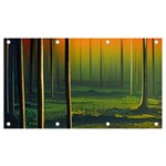 Outdoors Night Moon Full Moon Trees Setting Scene Forest Woods Light Moonlight Nature Wilderness Lan Banner and Sign 7  x 4  Front