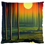 Outdoors Night Moon Full Moon Trees Setting Scene Forest Woods Light Moonlight Nature Wilderness Lan 18  Baby Flannel Cushion Case (Two Sides) Front