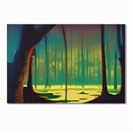 Nature Swamp Water Sunset Spooky Night Reflections Bayou Lake Postcard 7  x 5  (Pkg of 10) Front