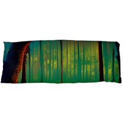 Nature Swamp Water Sunset Spooky Night Reflections Bayou Lake 40 x15  Body Pillow Case Dakimakura (two Sides)