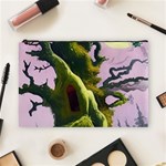 Outdoors Night Full Moon Setting Scene Woods Light Moonlight Nature Wilderness Landscape Cosmetic Bag (Large) Front
