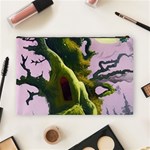 Outdoors Night Full Moon Setting Scene Woods Light Moonlight Nature Wilderness Landscape Cosmetic Bag (Large) Back