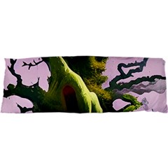 Outdoors Night Full Moon Setting Scene Woods Light Moonlight Nature Wilderness Landscape 71 x25  Body Pillow Case Dakimakura (two Sides)