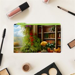 Room Interior Library Books Bookshelves Reading Literature Study Fiction Old Manor Book Nook Reading Cosmetic Bag (xs)
