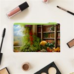 Room Interior Library Books Bookshelves Reading Literature Study Fiction Old Manor Book Nook Reading Cosmetic Bag (XS) Back