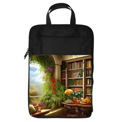 Room Interior Library Books Bookshelves Reading Literature Study Fiction Old Manor Book Nook Reading Foldable Shoe Storage Bag