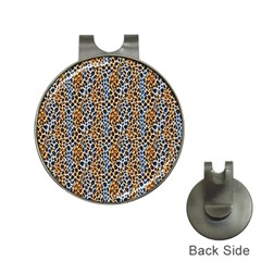 Blue Brown Leopard Hat Clips With Golf Markers