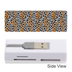 Blue Brown Leopard Memory Card Reader (stick)