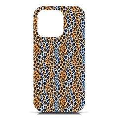 Blue Brown Leopard Iphone 16 Pro Black Uv Print Pc Hardshell Case