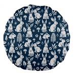Easter bunny pattern Large 18  Premium Flano Round Cushions Front