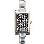 Easter bunny pattern Rectangle Italian Charm Watch Front