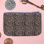 Brown Beige Snake Pattern Large Coin Purse Back