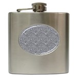 Dark Grey Snake Hip Flask (6 oz) Front