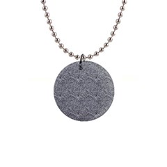 Dark Grey Snake 1  Button Necklace