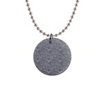 Dark Grey Snake 1  Button Necklace Front