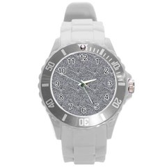 Dark Grey Snake Round Plastic Sport Watch (l)