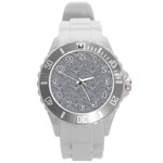 Dark Grey Snake Round Plastic Sport Watch (L) Front