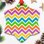 Chevron Pattern Design Texture Ornament (Snowflake) Front