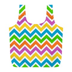 Chevron Pattern Design Texture Full Print Recycle Bag (l)