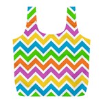 Chevron Pattern Design Texture Full Print Recycle Bag (L) Back
