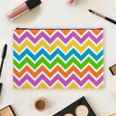 Chevron Pattern Design Texture Cosmetic Bag (large)