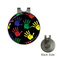 Handprints Hand Print Colourful Hat Clips With Golf Markers