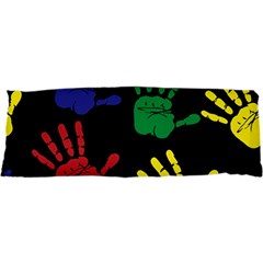 Handprints Hand Print Colourful 47 x17  Body Pillow Case Dakimakura (two Sides)