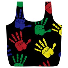 Handprints Hand Print Colourful Full Print Recycle Bag (xl)