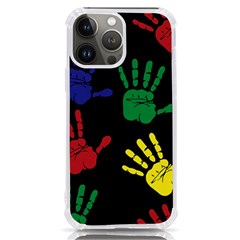 Handprints Hand Print Colourful Iphone 13 Pro Max Tpu Uv Print Case