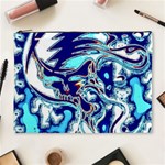 Trippy Dippy Bears Blue Dancing Greatful Dead Skull Steal Your Face Cosmetic Bag (XL) Front
