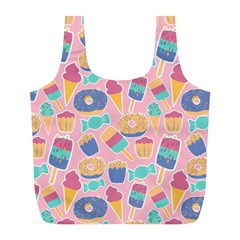 Ice Cream Donut Sweets Candie Full Print Recycle Bag (l)
