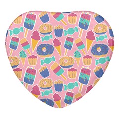 Ice Cream Donut Sweets Candie Heart Glass Fridge Magnet (4 Pack)