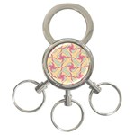 Abstract Pattern Design Scrapbooking 3-Ring Key Chain Front